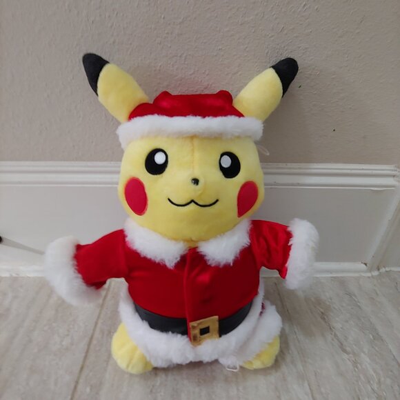Build A Bear Pokémon Pikachu Santa Outfit 25th Celebration Plush 15” With Sound - Picture 2 of 4